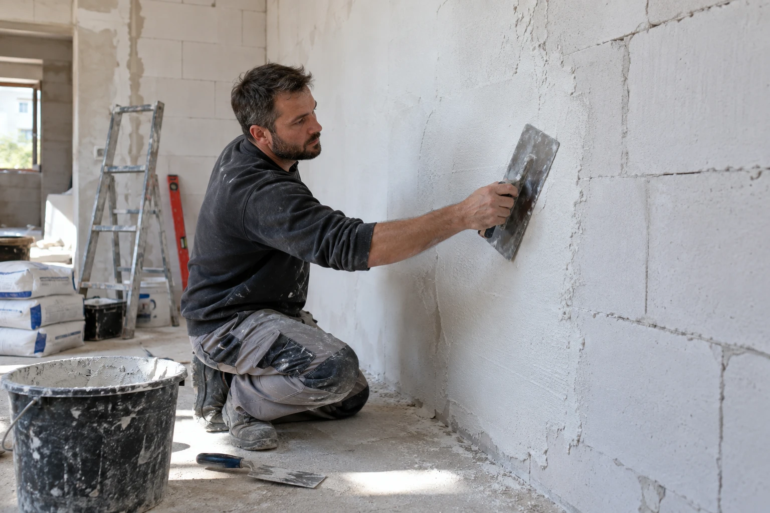 Enduit sur Siporex : bien choisir selon intérieur ou extérieur